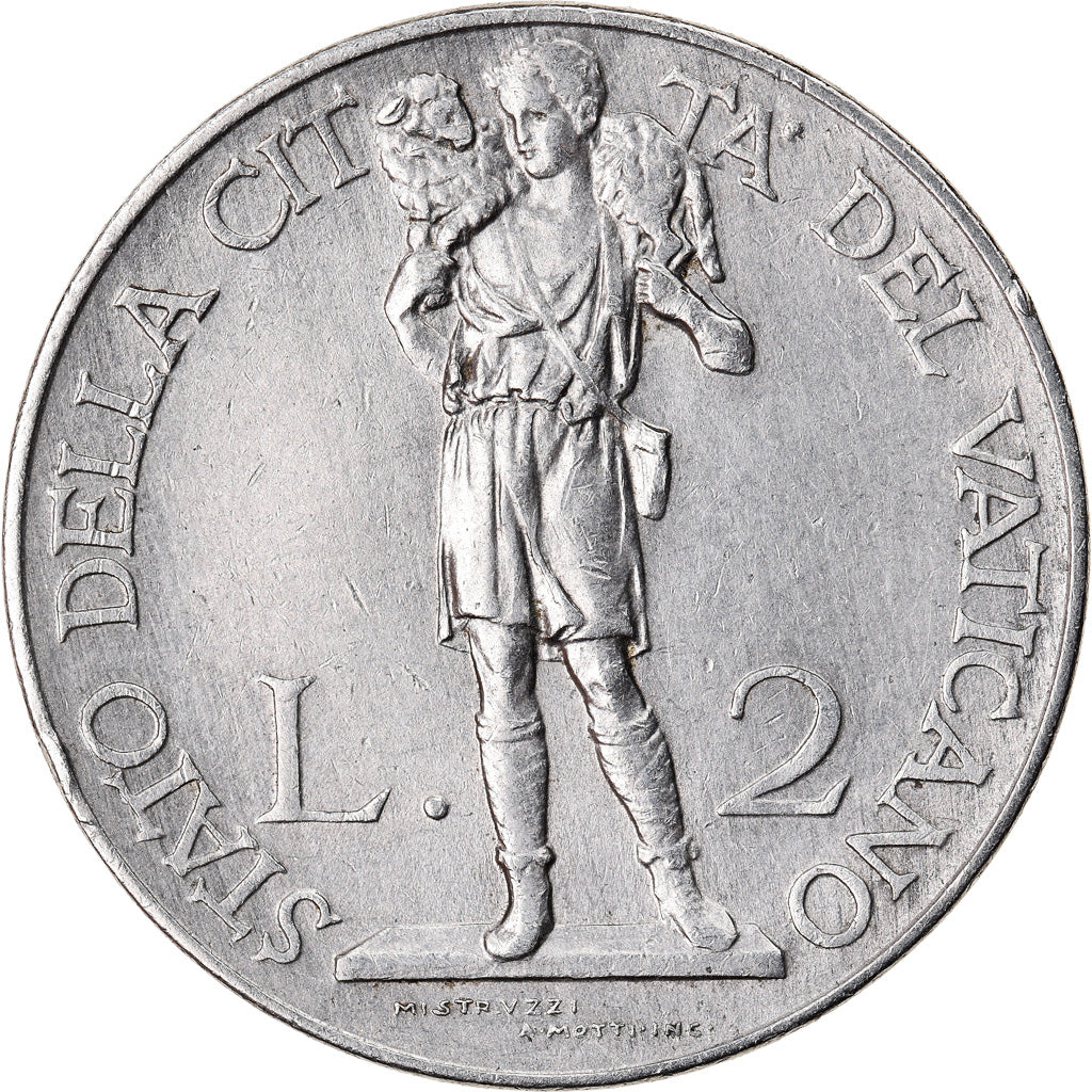 Monnaie, Cité du Vatican, Pius XI, 2 Lire, 1934, TTB+, Nickel, KM:6