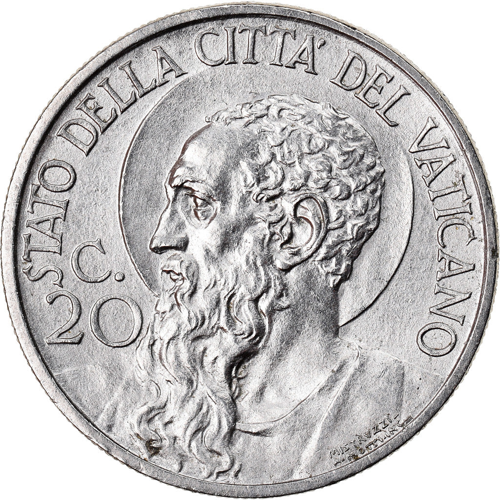Monnaie, Cité du Vatican, Pius XI, 20 Centesimi, 1937, Roma, SUP+, Nickel, KM:3