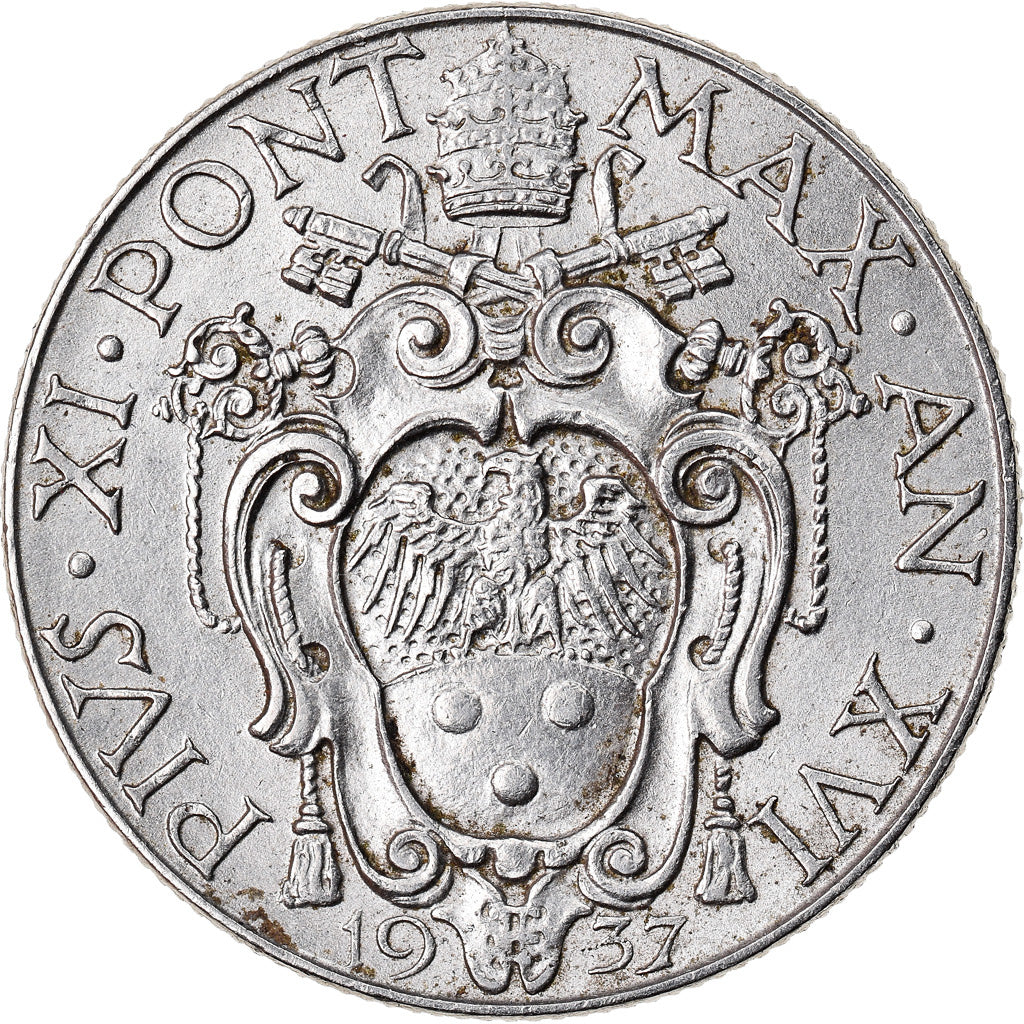 Moneta, CITTÀ DEL VATICANO, Pius XI, 50 Centesimi, 1937, Roma, SPL-, Nichel