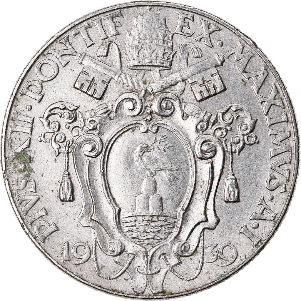 Moneda, CIUDAD DEL VATICANO, Pius XII, Lira, 1939, Roma, EBC, Níquel, KM:26