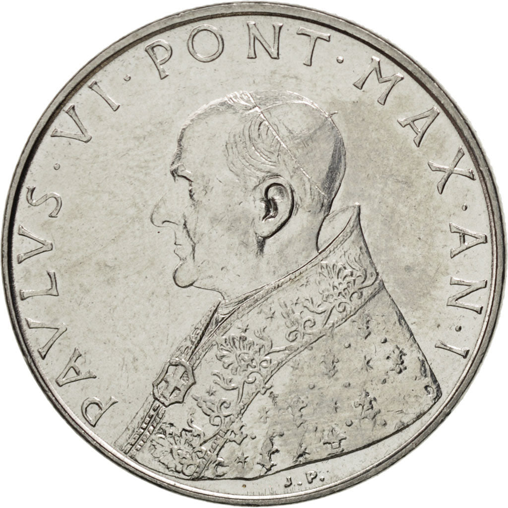 VATICAN CITY, 100 Lire, 1963, KM #82.1, MS(63), Stainless Steel, 27.75, 8.11