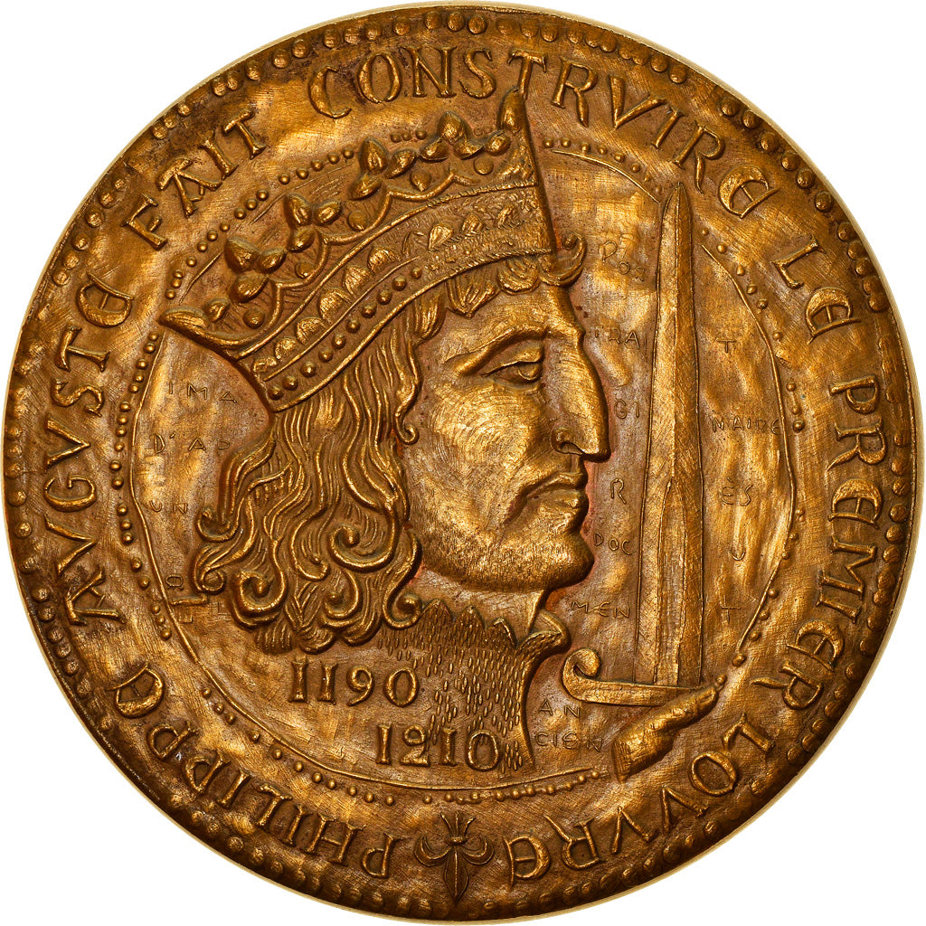France, Medal, Philippe Auguste fait construire le premier Louvre, History