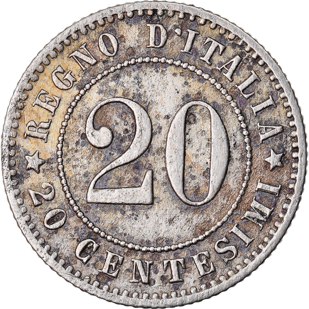 Coin, Italy, Umberto I, 20 Centesimi, 1894, Rome, EF(40-45), Copper-nickel