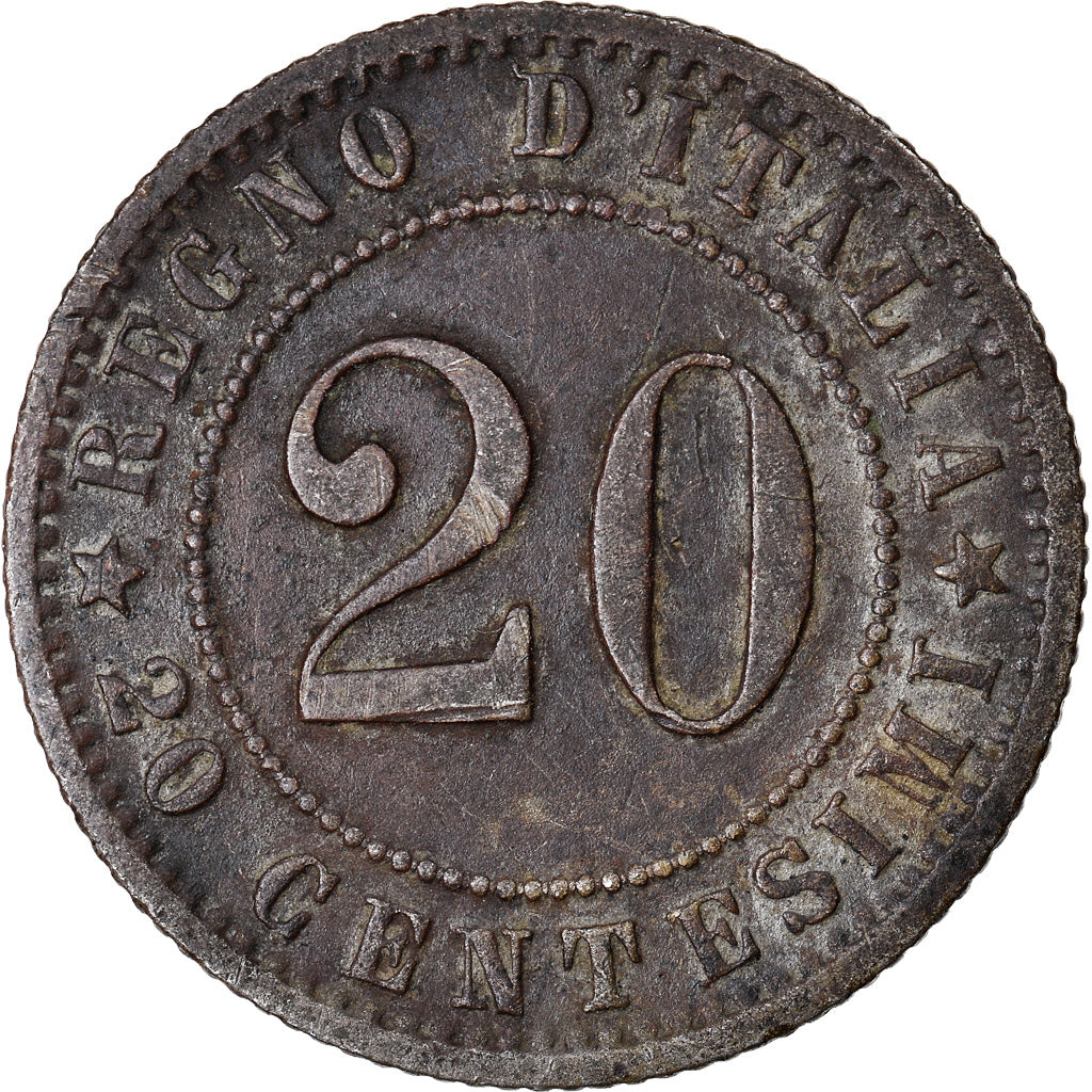 Moneda, Italia, Umberto I, 20 Centesimi, 1895, Rome, BC+, Cobre - níquel