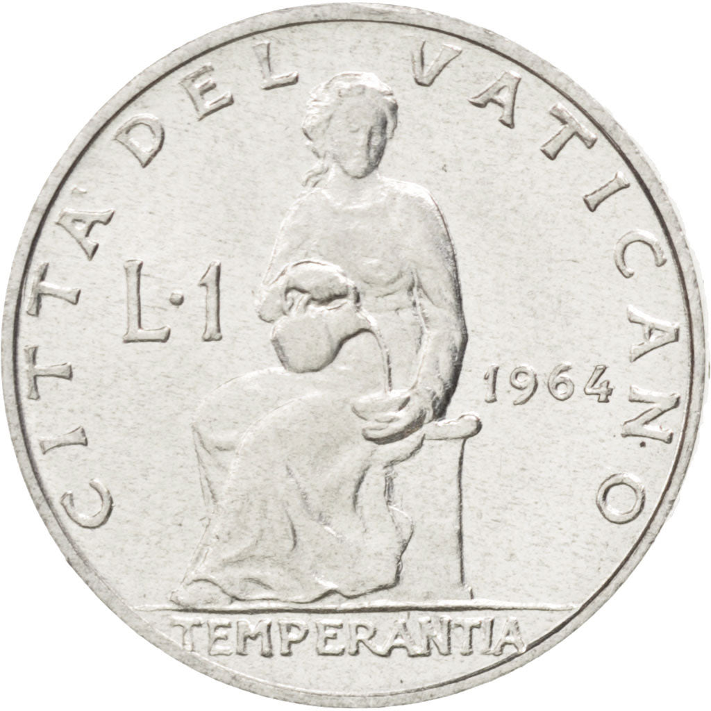 VATICAN CITY, Lira, 1964, KM #76.2, MS(63), Aluminum, 17, 0.62