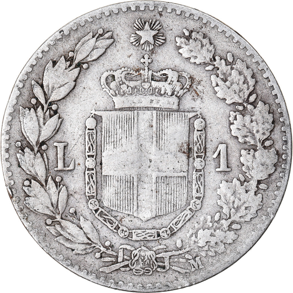Moneta, Włochy, Umberto I, Lira, 1887, Milan, VF(20-25), Srebro, KM:24.2