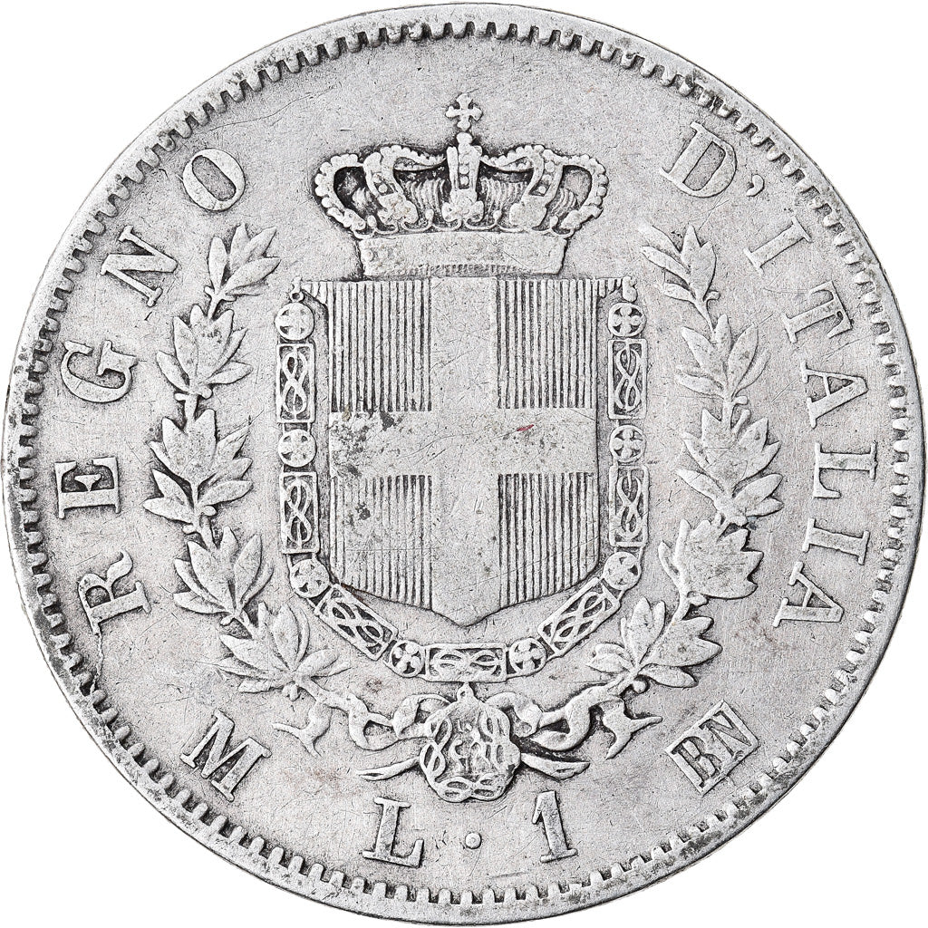 Coin, Italy, Vittorio Emanuele II, Lira, 1867, Milan, VF(20-25), Silver, KM:5a.1