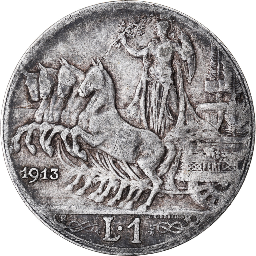 Monnaie, Italie, Vittorio Emanuele III, Lira, 1913, Rome, TB+, Argent, KM:45