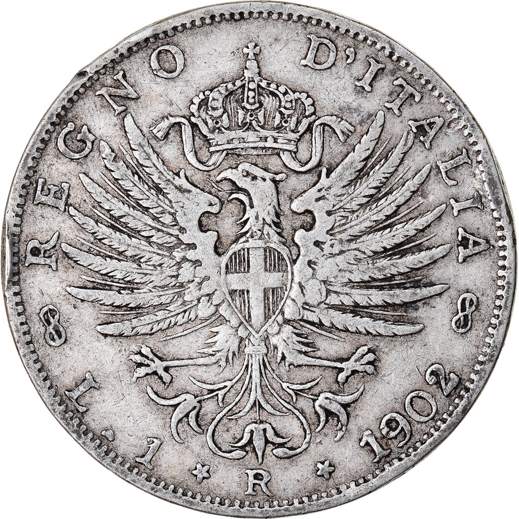 Monnaie, Italie, Vittorio Emanuele III, Lira, 1902, Rome, TB+, Argent, KM:32