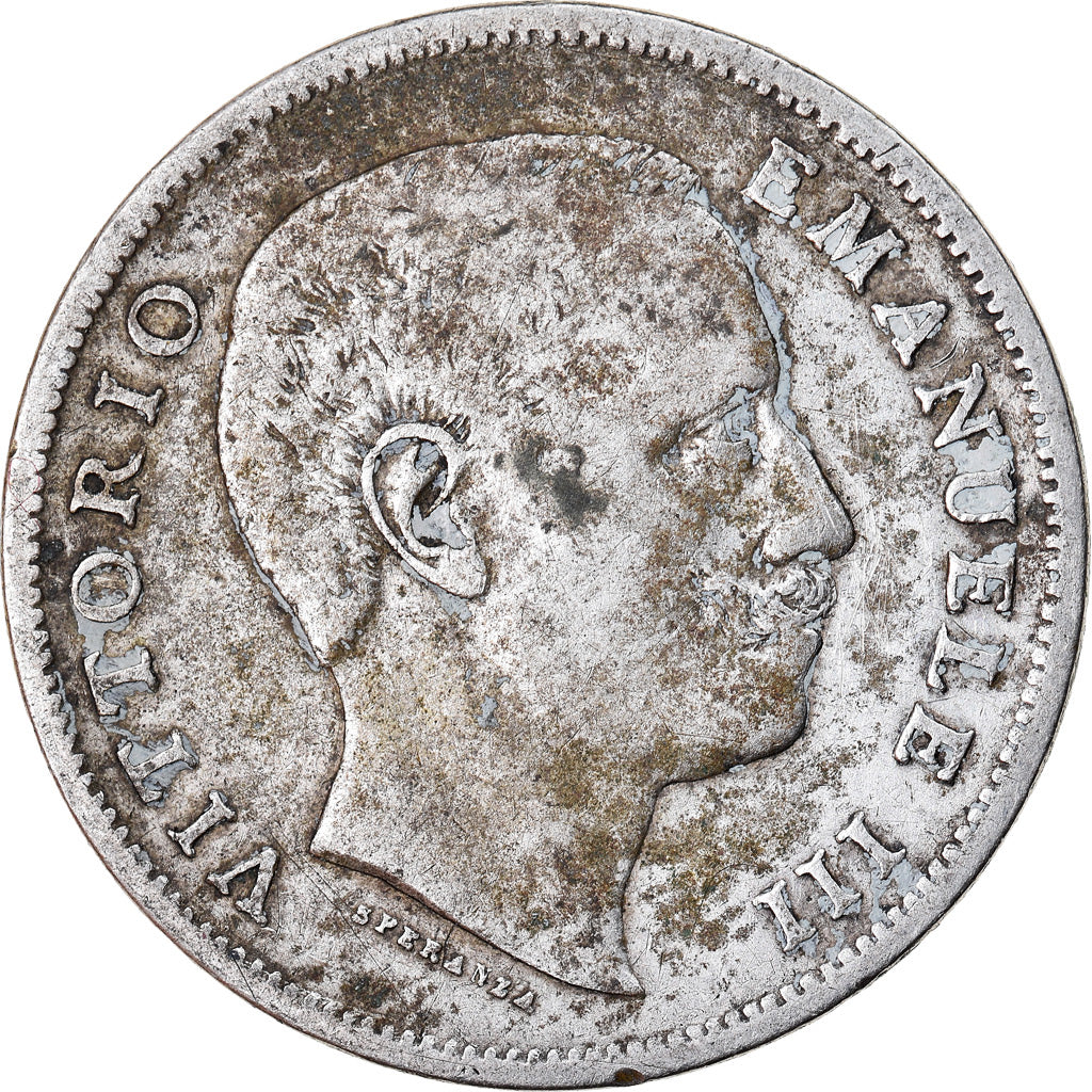 Coin, Italy, Vittorio Emanuele III, Lira, 1906, Rome, VF(30-35), Silver, KM:32