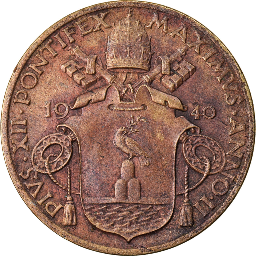 Moneta, CITTÀ DEL VATICANO, Pius XII, 10 Centesimi, 1940, Roma, BB+