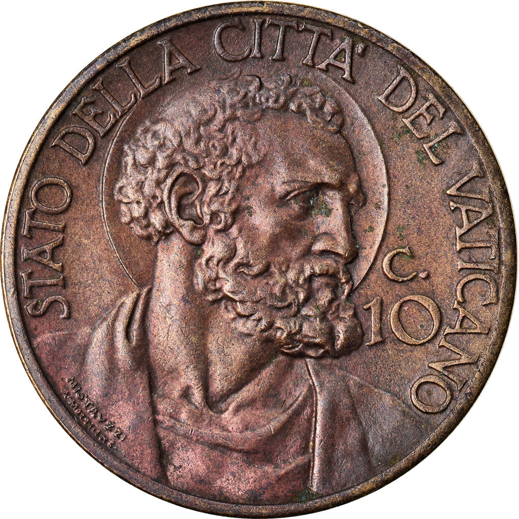 Moneta, CITTÀ DEL VATICANO, Pius XII, 10 Centesimi, 1940, Roma, SPL-