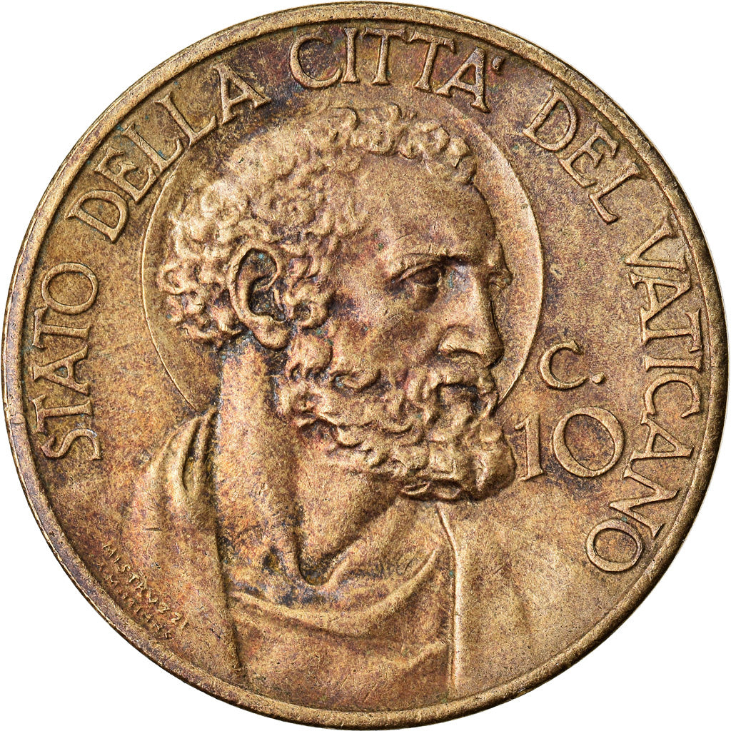 Monnaie, Cité du Vatican, Pius XII, 10 Centesimi, 1940, Roma, SUP