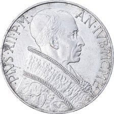 Munten, Vaticaanstad, Pius XII, 10 Lire, 1950, Roma, PR+, Aluminium, KM:47