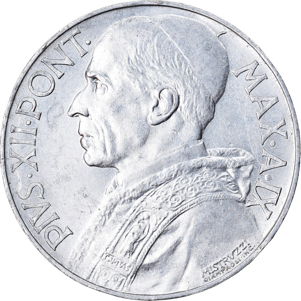 Moneta, CITTÀ DEL VATICANO, Pius XII, 10 Lire, 1947, Roma, SPL-, Alluminio