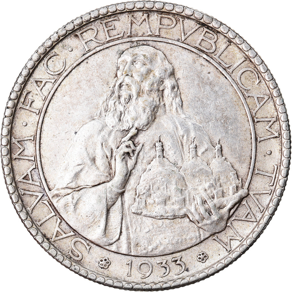 Moneta, San Marino, 20 Lire, 1933, Rome, SPL, Argento, KM:11