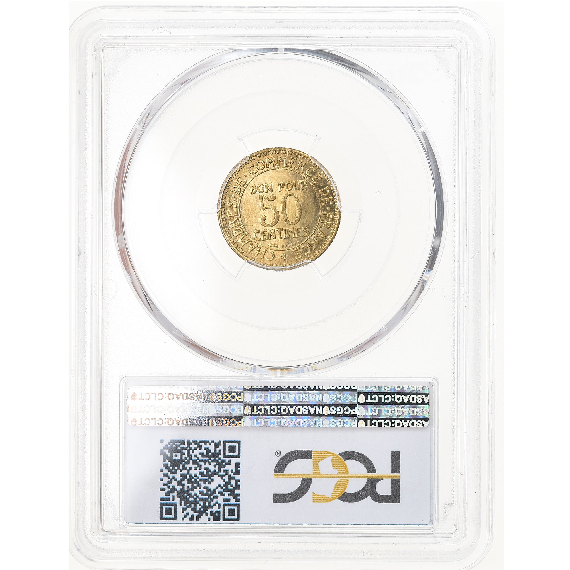 Monnaie, France, Chambre de commerce, 50 Centimes, 1921, Paris, PCGS, MS65, FDC