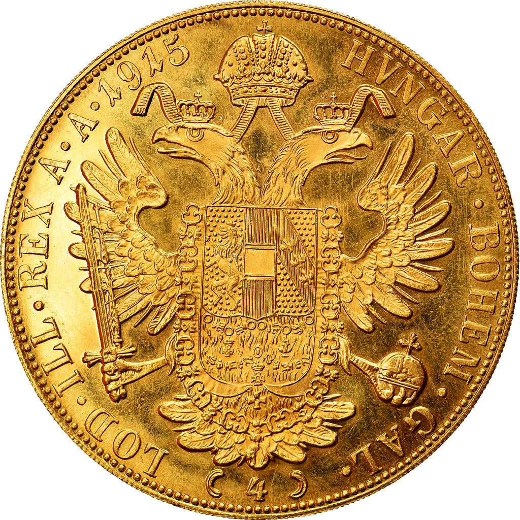 Coin, Austria, Franz Joseph I, 4 Ducat, 1915, Vienne, Official restrike