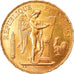 Munten, Frankrijk, Génie, 100 Francs, 1879, Paris, ZF+, Goud, KM:832