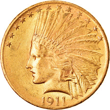 Moneta, USA, Indian Head, $10, Eagle, 1911, Philadelphia, AU(55-58), Złoto