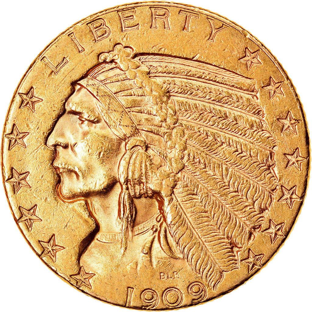 Münze, Vereinigte Staaten, Indian Head, $5, Half Eagle, 1909, U.S. Mint
