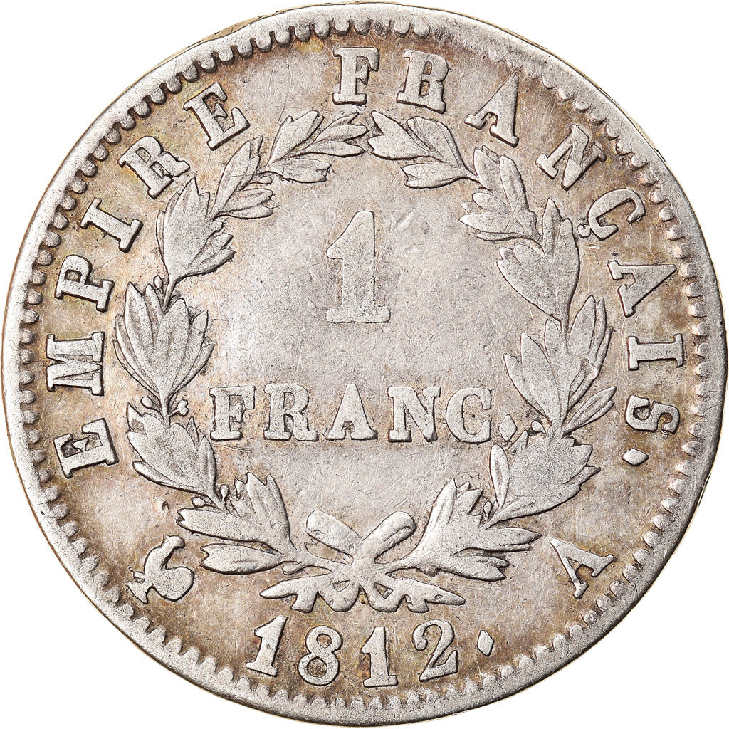 Coin, France, Napoléon I, Franc, 1812, Paris, VF(30-35), Silver, KM:692.1