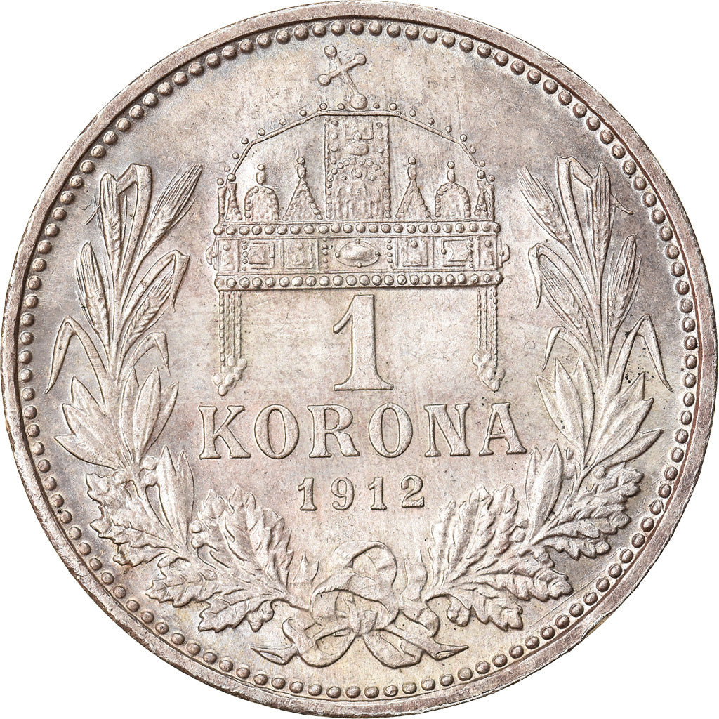 Coin, Hungary, Franz Joseph I, Korona, 1912, MS(63), Silver, KM:492