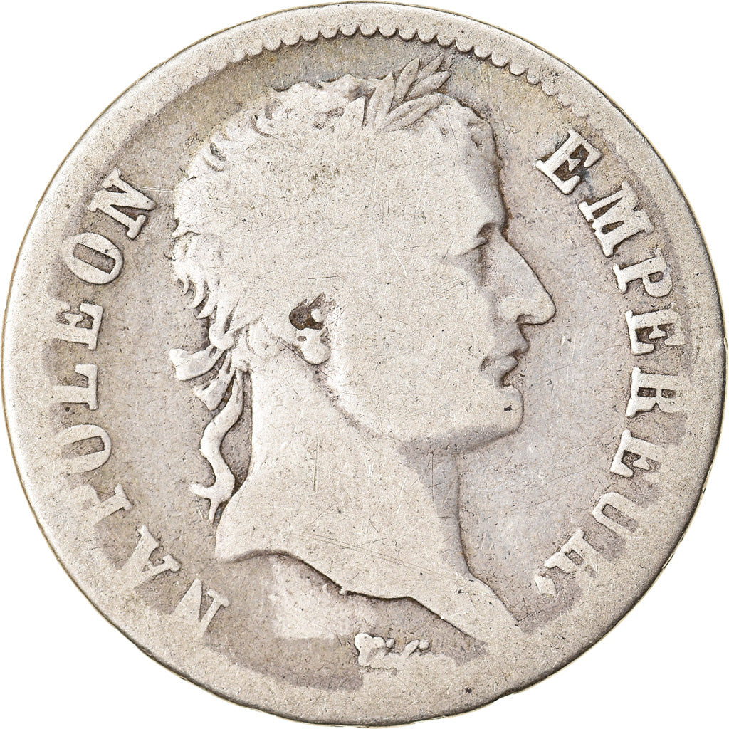 Moneta, Francja, Napoléon I, Franc, 1808, Paris, VF(20-25), Srebro, KM:682.1