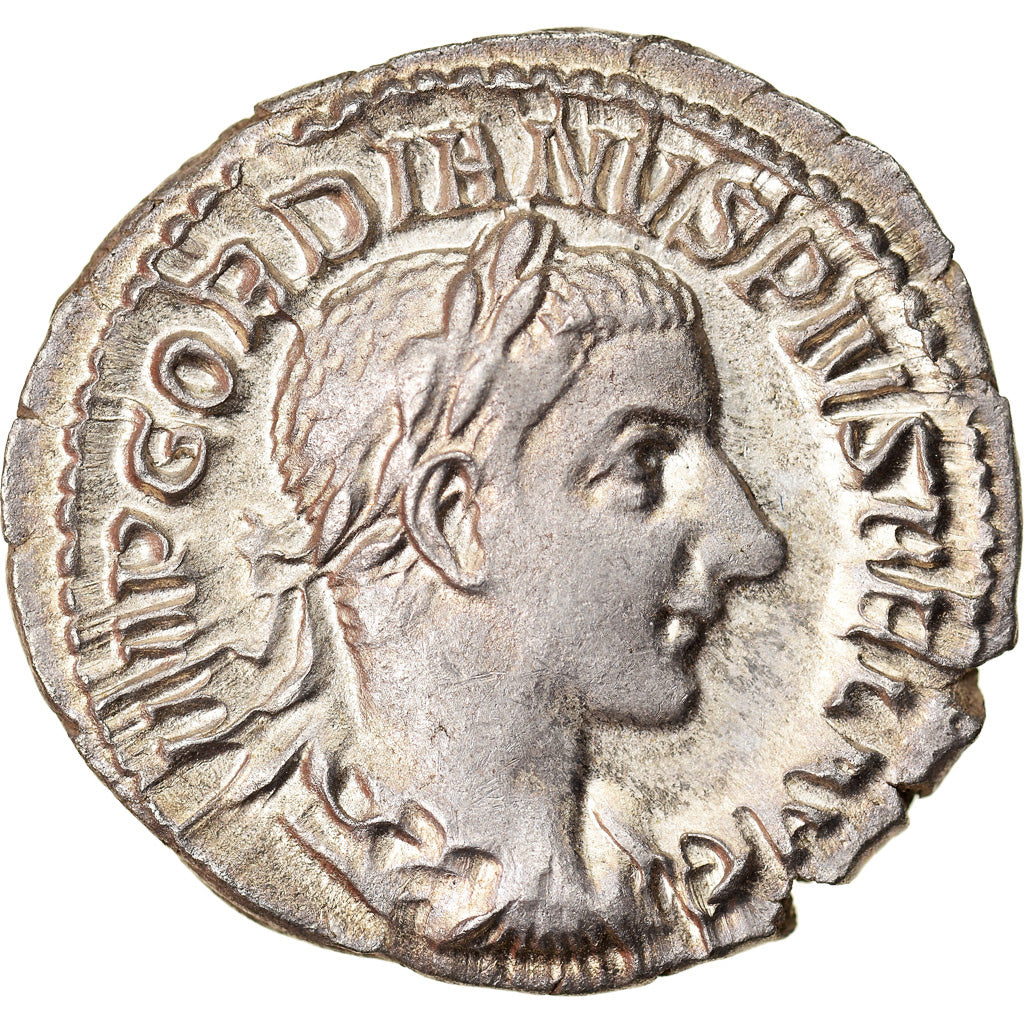 Moneta, Gordian III, Denarius, Rome, MS(63), Srebro, Cohen:325