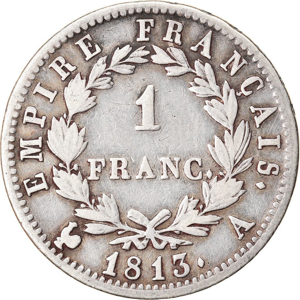 Coin, France, Napoléon I, Franc, 1813, Paris, VF(30-35), Silver, KM:692.1
