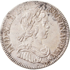 Moneda, Francia, Louis XIV, 1/4 Écu à la mèche courte, 1/4 Ecu, 1645, Paris