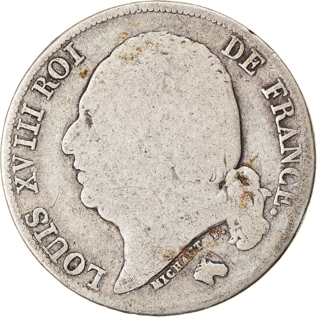 Monnaie, France, Louis XVIII, Louis XVIII, Franc, 1822, Paris, B+, Argent