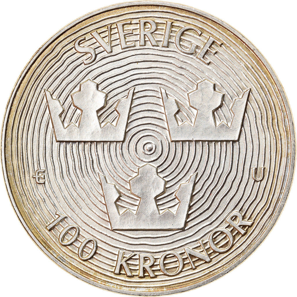 Coin, Sweden, Carl XVI Gustaf, 100 Kronor, 1985, MS(65-70), Silver, KM:866