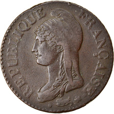 Monnaie, France, Dupré, 5 Centimes, AN 8, Paris, TTB, Bronze, Gadoury:126a