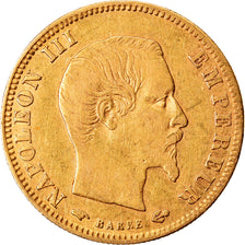 Moneda, Francia, Napoleon III, Napoléon III, 5 Francs, 1857, Paris, BC+, Oro