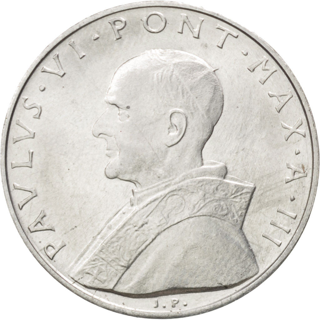 VATICAN CITY, 10 Lire, 1965, KM #79.2, MS(63), Aluminum, 23, 1.60