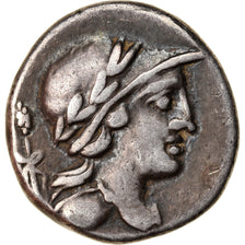 Moeda, Volteia, Denarius, Rome, VF(30-35), Prata, Crawford:405/3b