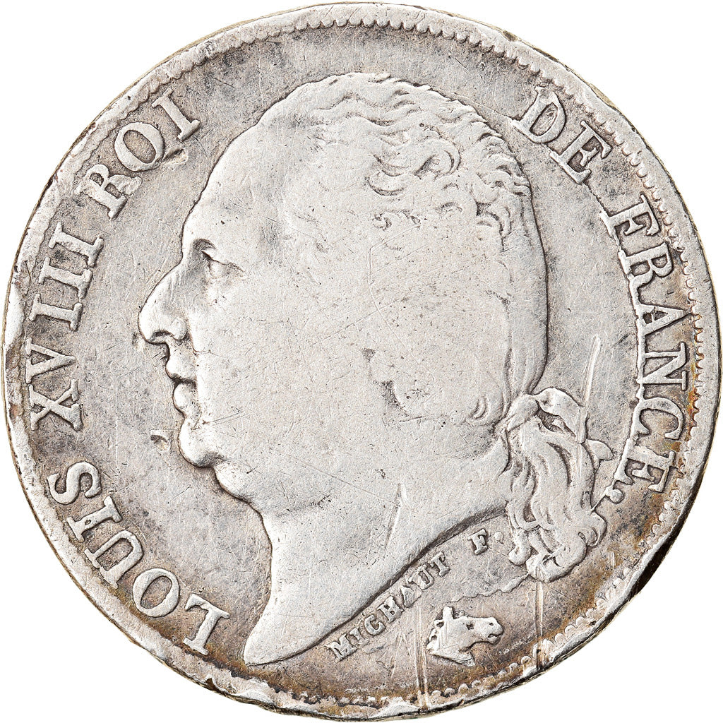 Monnaie, France, Louis XVIII, Louis XVIII, 1 Franc, 1817, La Rochelle, TB