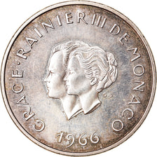 Coin, Monaco, 10 Francs, 1966, MS(63), Silver, KM:M1, Gadoury:MC 154