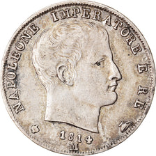 Moneda, Estados italianos, KINGDOM OF NAPOLEON, Napoleon I, Lira, 1814, Milan