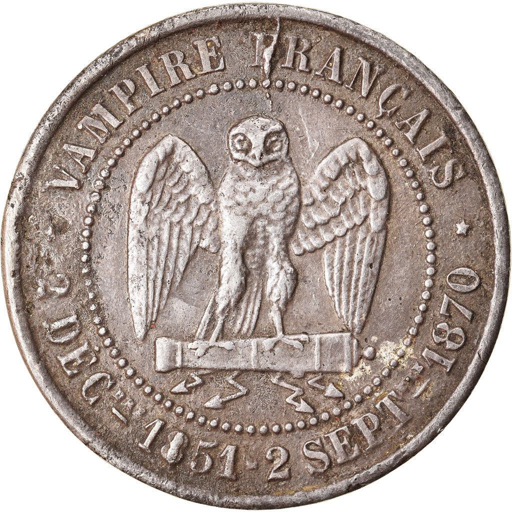 Moneda, Francia, 5 Centimes, 1871, Satirique, EBC, Cobre