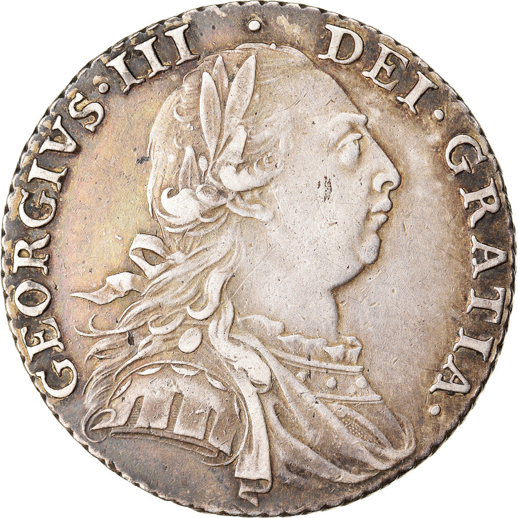 Coin, Great Britain, George III, Shilling, 1787, AU(50-53), Silver, KM:607.1