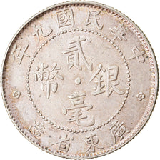 Monnaie, Chine, KWANGTUNG PROVINCE, 20 Cents, 1920, SPL, Argent, KM:423