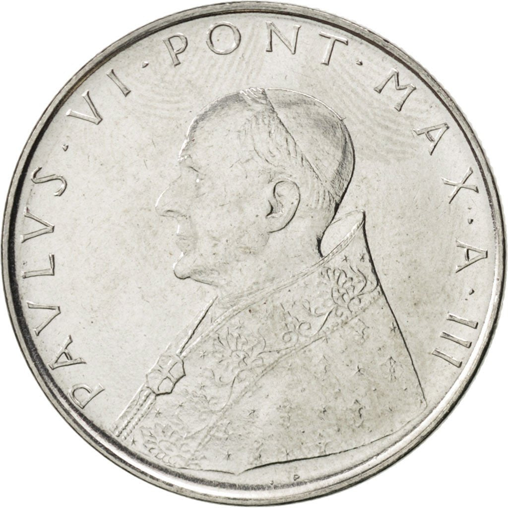 CITTÀ DEL VATICANO, Paul VI, 100 Lire, 1965, SPL, Acciaio inossidabile, KM:82.2
