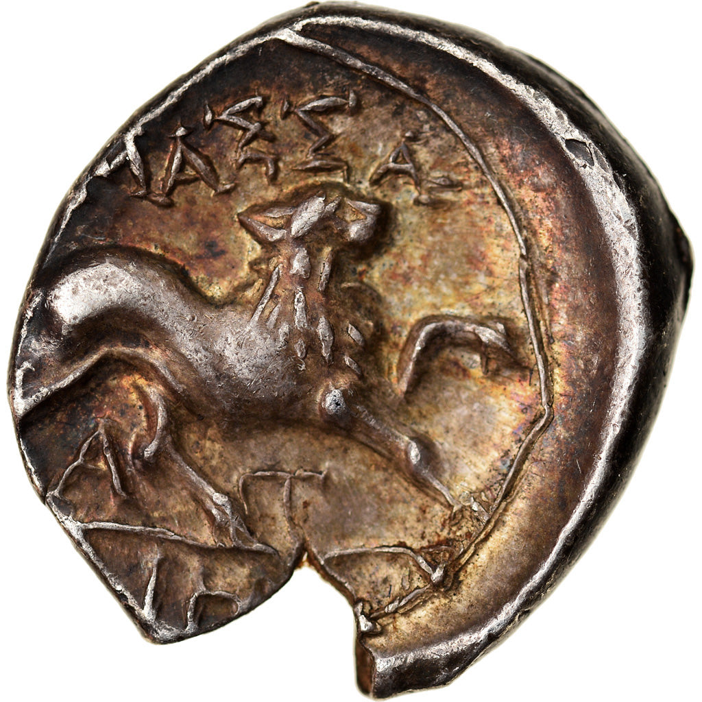 Moneda, Massalia, Drachm, MBC+, Plata