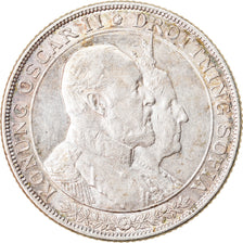 Coin, Sweden, Oscar II, 2 Kronor, 1907, AU(55-58), Silver, KM:776