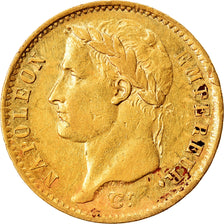 Moneda, Francia, Napoléon I, 20 Francs, 1808, Paris, MBC+, Oro, KM:687.1