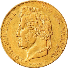 Coin, France, Louis-Philippe, 20 Francs, 1844, Lille, AU(50-53), Gold, KM:750.5