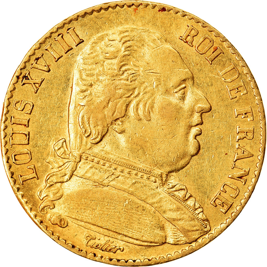 Monnaie, France, Louis XVIII, Louis XVIII, 20 Francs, 1814, Paris, SUP, Or