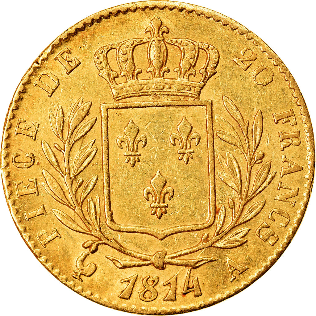 Monnaie, France, Louis XVIII, Louis XVIII, 20 Francs, 1814, Paris, SUP, Or